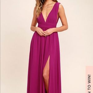 Lulus Heavenly Hues Magenta Maxi Dress